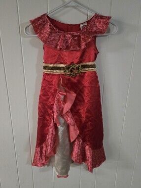 Disney Elena of Avalor Princess Costume Dress AND Wand - Size 3-4